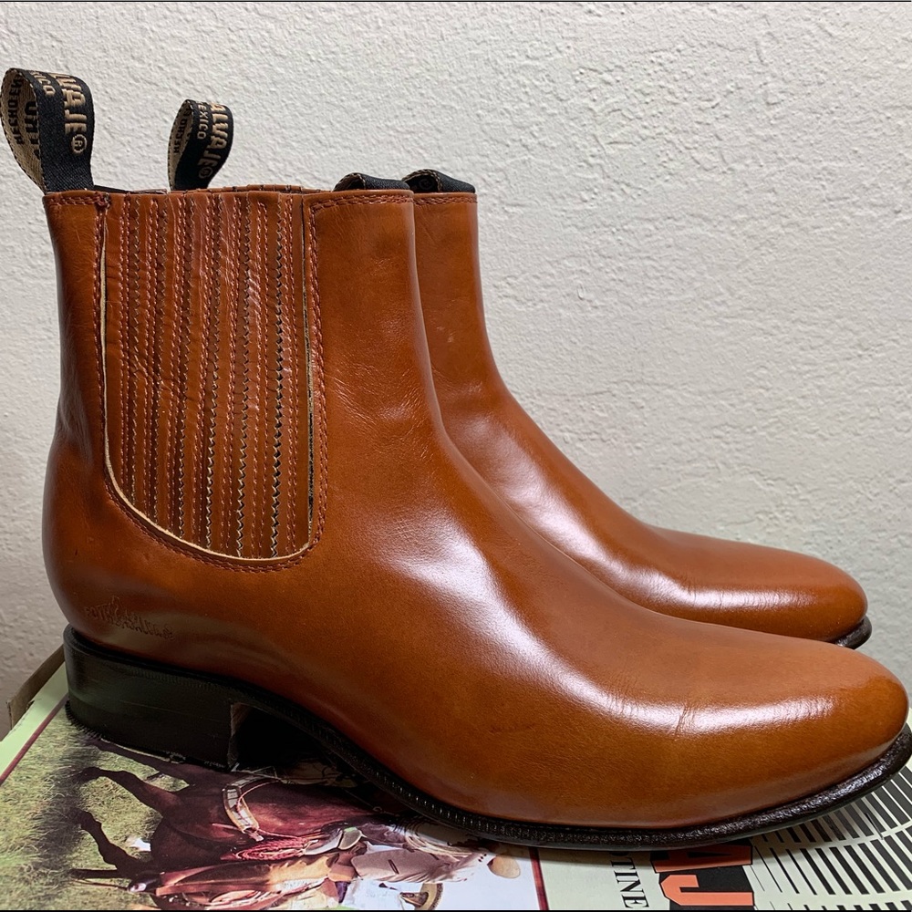 Leather Boots Made in Mexico! Light or Dark Brown!